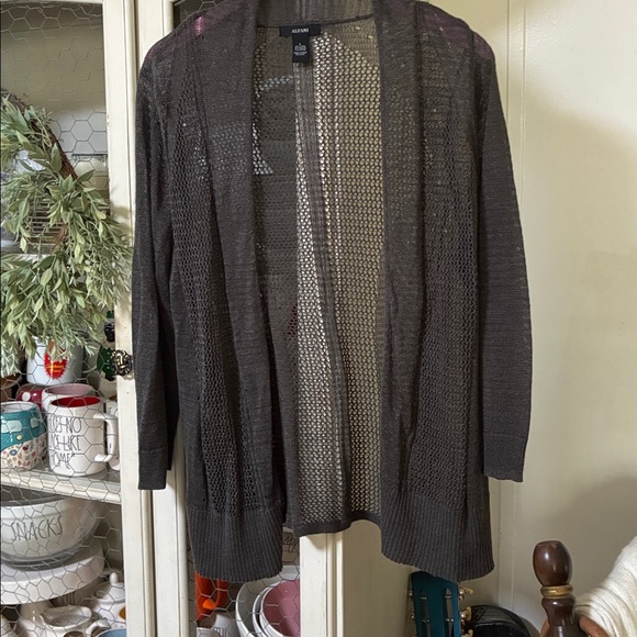 Alfani Gray Knit Cardigan - Picture 1 of 3